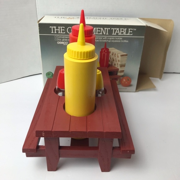 Vintage Gemco Condiment Table Set Kitsch - Picture 3 of 4